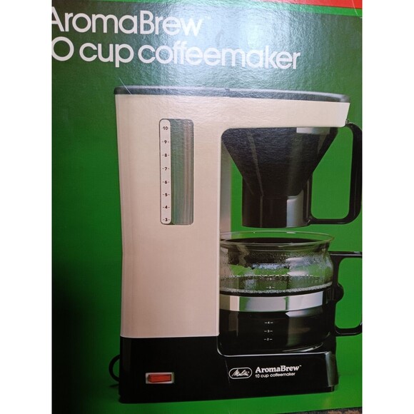 Vintage 1984 MelittA 10 Cup Coffeemaker Model # ACM-10M/4 New Boxed AromaBrew - Picture 2 of 12